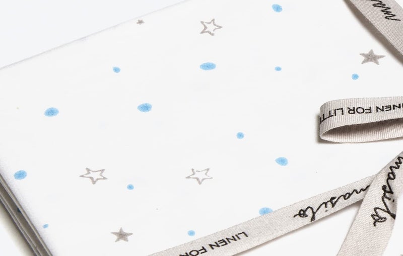 Masilo 100% Organic Cotton Crib Fitted Sheets for Crib Mattress-Baby Fitted Bed Sheet -Fits Upto 6" deep-All Round Elastic for Secure fit -Star Blue - Image 3