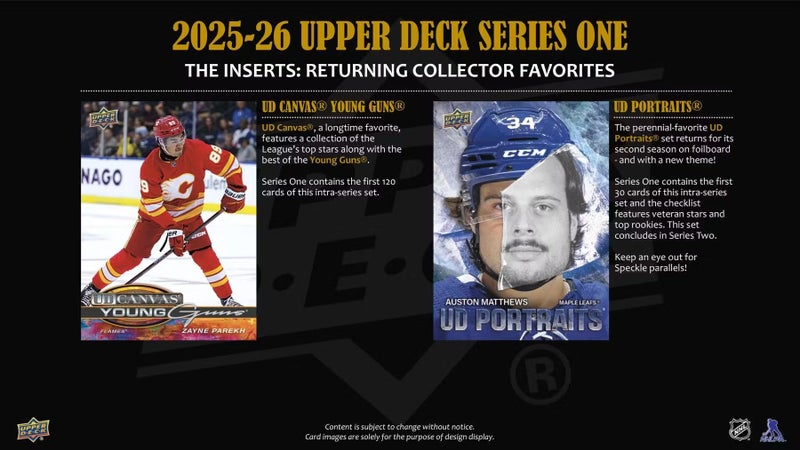Upper Deck 2025/26 Upper Deck Series 1 Hockey Trading Card Tin (Three Young Guns Rookie Cards Per Box) - Image 5