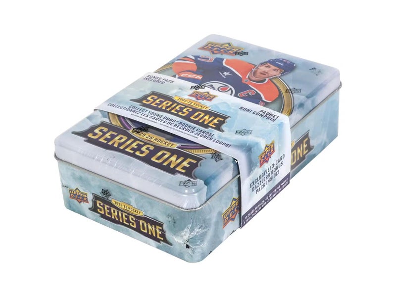 Upper Deck 2025/26 Upper Deck Series 1 Hockey Trading Card Tin (Three Young Guns Rookie Cards Per Box) - Image 2