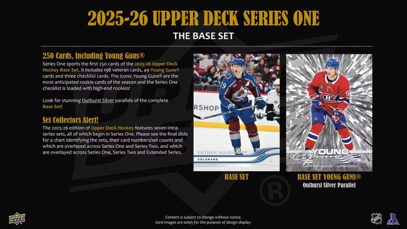 Upper Deck 2025/26 Upper Deck Series 1 Hockey Trading Card Tin (Three Young Guns Rookie Cards Per Box) - Image 4