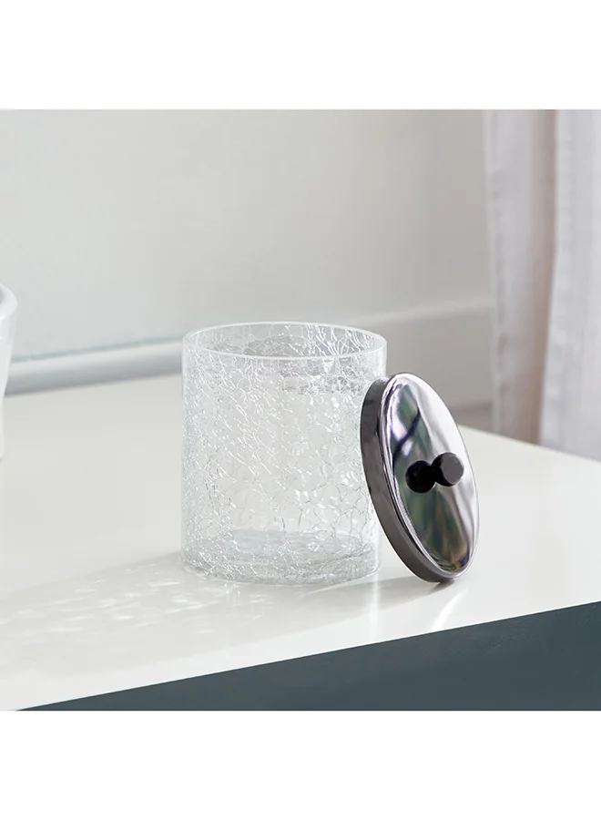 Home Box Cristal Cotton Glass Jar 9x9x12 cm