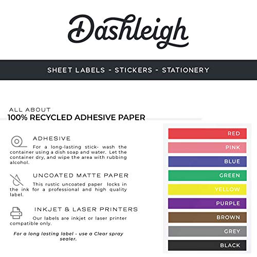 Dashleigh 120 Printable Small Bottle Labels for 2 oz. and 4 oz. Bottles, 4 x 1.5 inches - Image 4