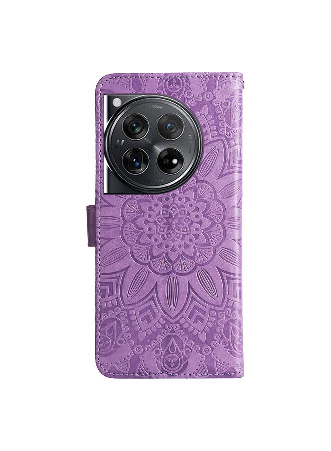 S-TOP Case For OnePlus 12 Embossed Sunflower Leather Phone Case - Image 3
