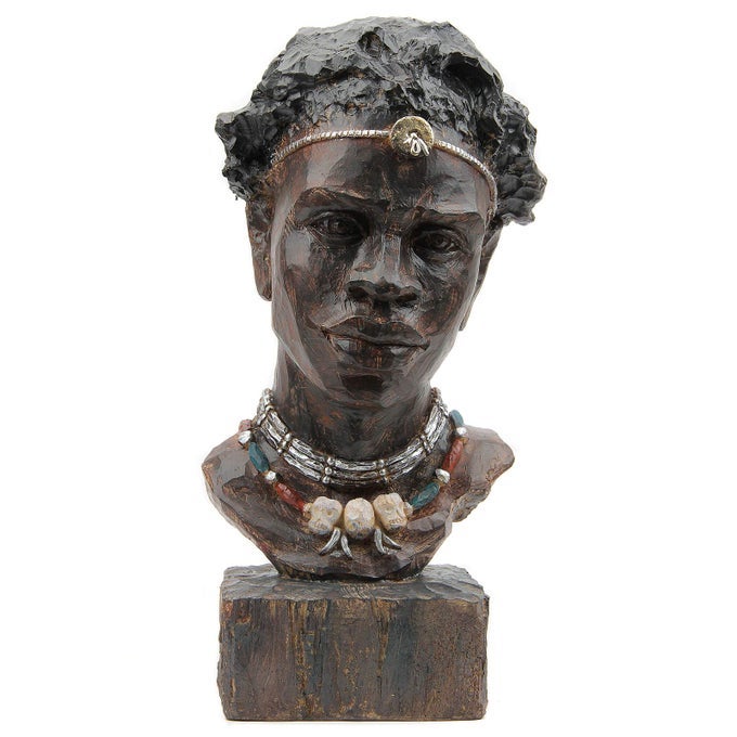 AFRICAN STATUES AND SCULPTURES FOR HOME DECORAFRICAN FIGURINES HEAD STATUE DECORATIONS FOR HOMEAFRICAN ART SCULPTURES MAN STATUE DECOR FOR LIVING ROOM WOODSTONE COLOR