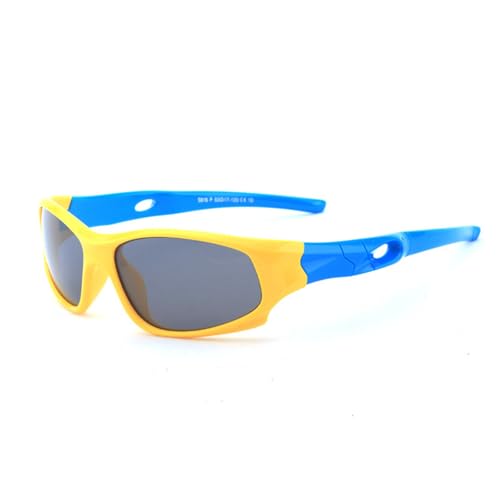 Karsaer Polarized Cycling Sunglasses for Kid Boys Girls Kids Square Sports Glasses E1334 - Image 1