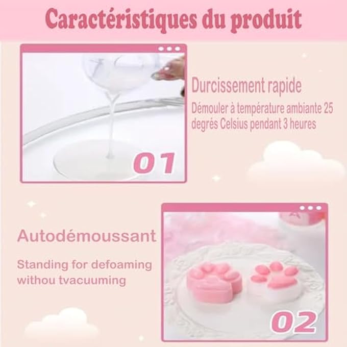 SANAAA Liquid Silicone for Squishy Maker, Super Soft Silicone Rubber, Mixing Ratio AB 1:1 for Taba Squishy, DIY Decompression Gift Cream Stick Set (500 g) - Image 3