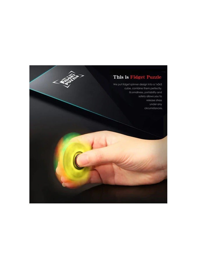 QiYi Fidget Puzzle Cube Black â€“ Portable Stress Relief Brain Teaser for Kids and Adults - Image 5