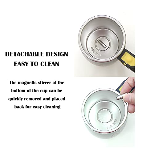 daasigwaa 2Pc Magnetic Stir Bar for Self Stirring Mug,Auto Magnetic Coffee Mug,Self Mixing Stainless Steel Cup (Stainless Steel) - Image 4