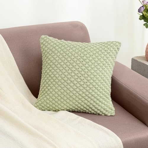 haus & kinder Decorative Embroidered Cushion Cover | Knitted Decorative Cushion Covers for Sofa, Living Room | 100% Cotton 210TC - Image 1