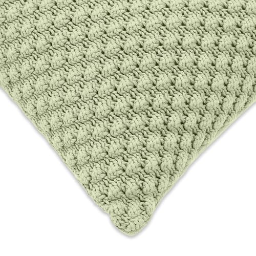 haus & kinder Decorative Embroidered Cushion Cover | Knitted Decorative Cushion Covers for Sofa, Living Room | 100% Cotton 210TC - Image 3