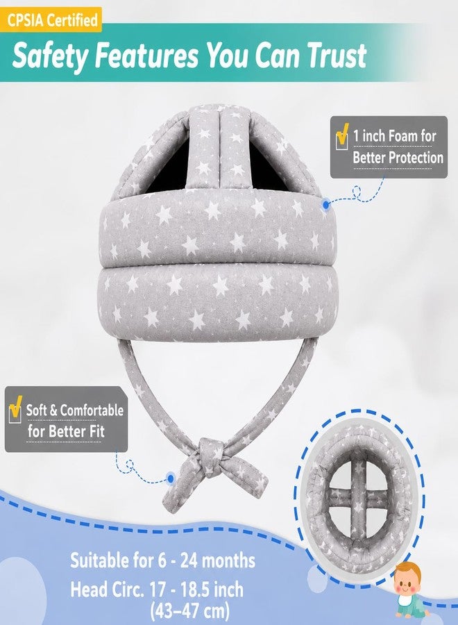 Prishio Baby Head Safety Helmet for Crawling & Walking | Soft Cushion Head Protector for Infants (6 Months–2 Years) | Adjustable Toddler Safety Helmet with Breathable Cotton & Shockproof Protection - Image 3
