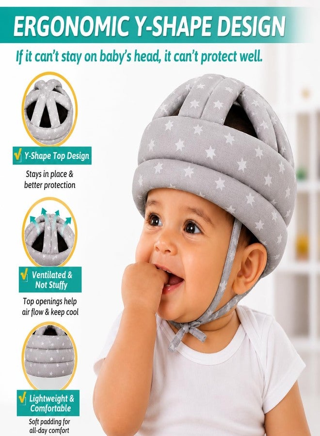 Prishio Baby Head Safety Helmet for Crawling & Walking | Soft Cushion Head Protector for Infants (6 Months–2 Years) | Adjustable Toddler Safety Helmet with Breathable Cotton & Shockproof Protection - Image 5