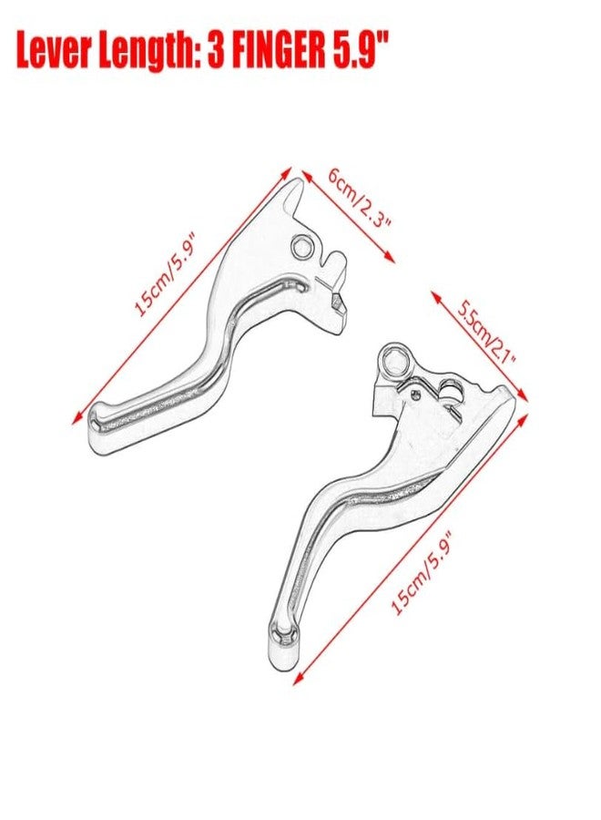 FVMOTO 3 Finger 5.9" CNC Shorty Hand Control Lever Kit Brake Clutch Levers Fit for Harley Softail Low Rider S Sport Glide Standard Street Bob 2015-2024 - Image 5