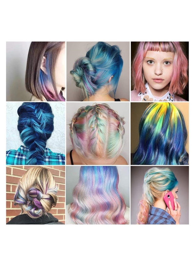 KASTWAVE Mini Hair Color Comb, New Hair Chalk Comb Temporary Washable Hair Color Dye DIY Hair Color for Girls Kids New Year Birthday Party Cosplay, Girls Gifts (Blue, Yellow, Purple, Red, Green, Pink)  - Image 4