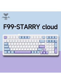 Generic AULA Tarantula F99 Customized Mechanical Keyboard Gasket Structure Full Key Hot Plug Three Mode Gaming Keyboard-Color:Star Condensation Cloud Active Axis PC Positioning Board (Lower Light Position)  - Image 1