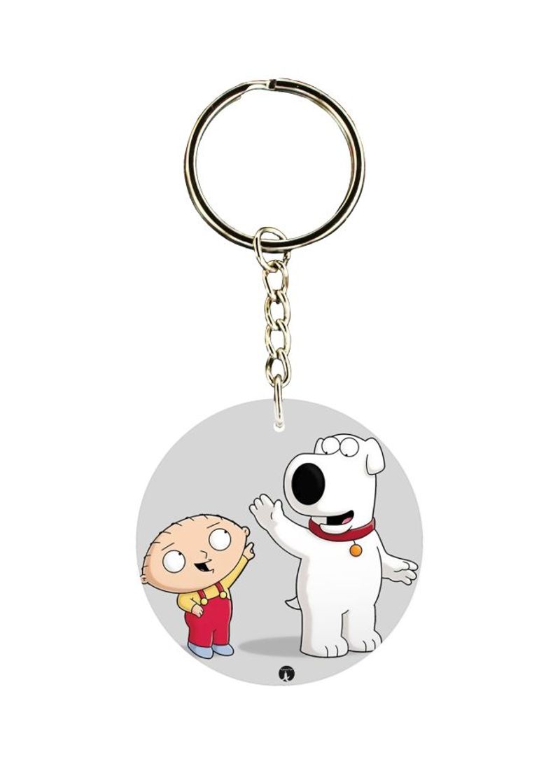 RKN Cartoon Printed Dual Sided Keychain