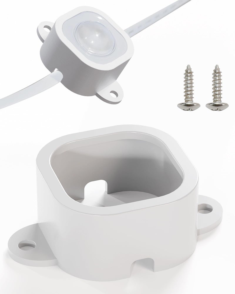 Dnshorix Light Clips For Govee Outdoor Lights H706  120 Pcs Mounting Brackets For Govee Pro Outdoor Lights  Install Firmly  Replace 3M Glue  For Govee Pro Permanent Outdoor Lights Extension (White) - Image 1