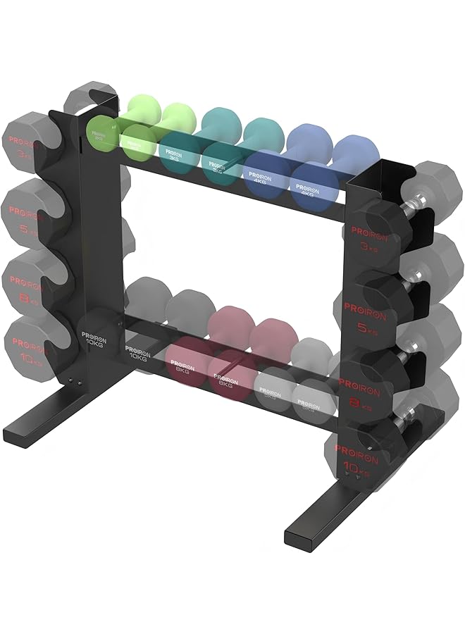 PROIRON Heavy Duty Dumbbell Rack Weight Rack for Dumbbells Kettlebells Home Gym Storage Multi layer Weights Stand Holder (Rack Only) - Image 1