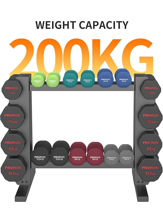 PROIRON Heavy Duty Dumbbell Rack Weight Rack for Dumbbells Kettlebells Home Gym Storage Multi layer Weights Stand Holder (Rack Only) - Image 4