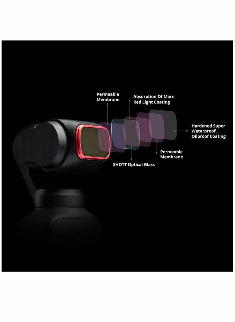 SYOSI Filter ND Set Compatible with for OSMO Pocket Pocket 2 ND 8 16 32 64 Professional for DJI Waterproof Oilproof  - Image 4