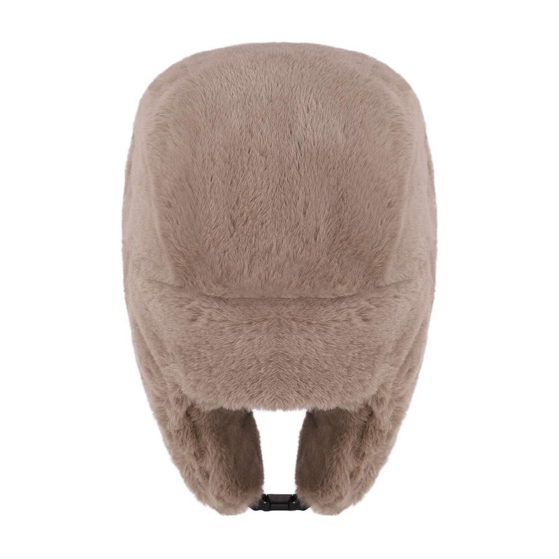 PURFUN Winter Cozy Plush Ushanka Russian Hat Windproof Thermal Full Hood Earflap Hat Skull Cap Thick Faux Fur Snowmobile Cycling Camping Ski Hunting Trapper Hats for Men Women Teens Khaki - Image 4