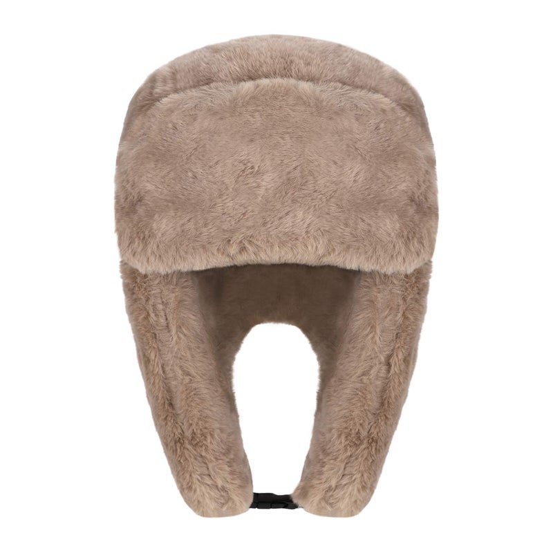 PURFUN Winter Cozy Plush Ushanka Russian Hat Windproof Thermal Full Hood Earflap Hat Skull Cap Thick Faux Fur Snowmobile Cycling Camping Ski Hunting Trapper Hats for Men Women Teens Khaki - Image 3