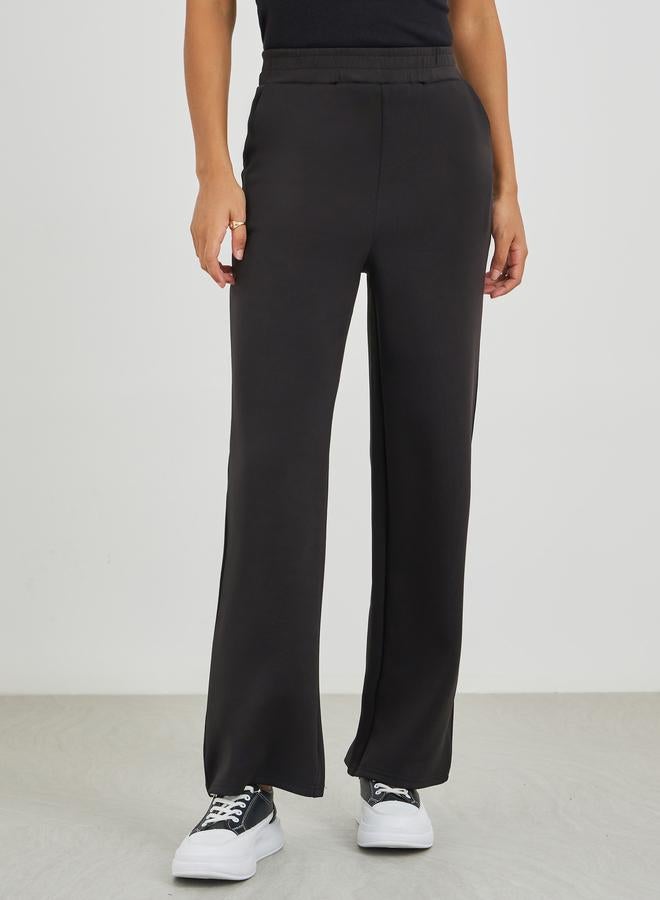 Styli Scuba Wide Leg Elasticated Waistband Joggers - Image 2