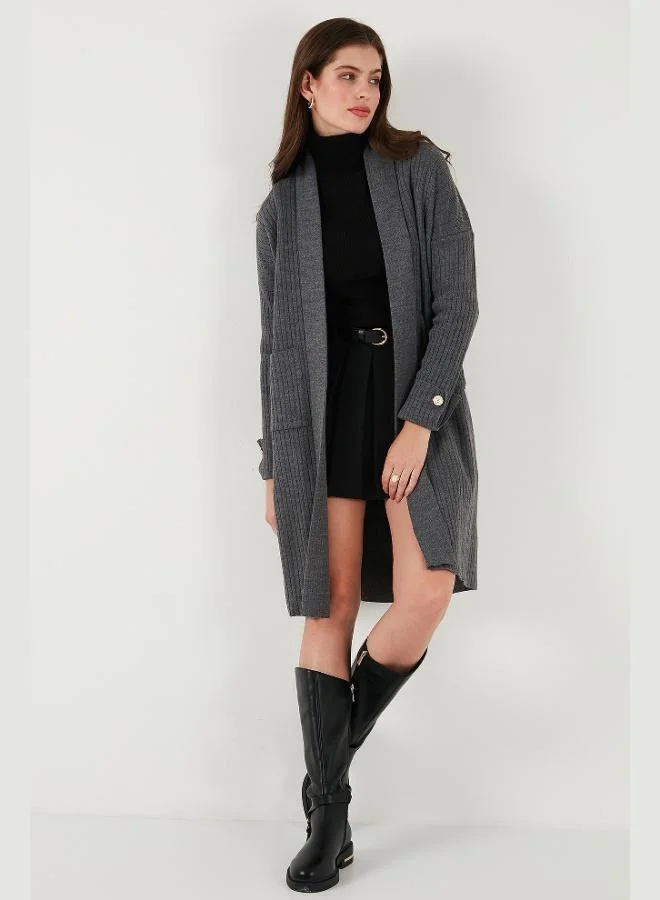 ليلا كارديجان طويل محبوك من الأكريليك % للنساء