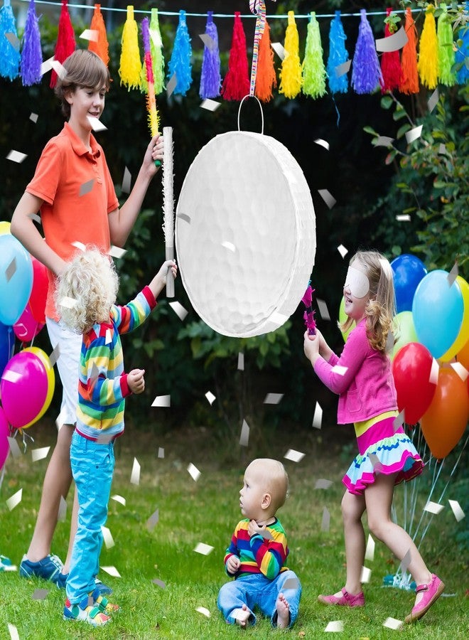 Seenelling Golf Ball Piñata with Blindfold Stick and Confetti Birthday Piñata Sports Golf Birthday Party Decoration for Sports Theme Party Favors - Image 5