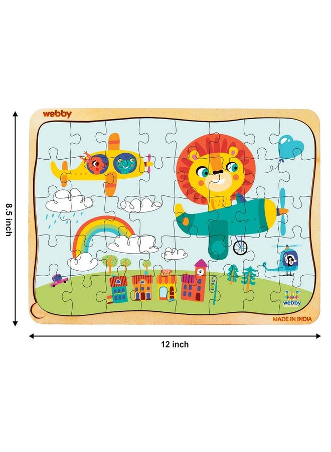 Webby The Kiddy Flight Wooden Jigsaw Puzzle, 40Pcs - Image 2