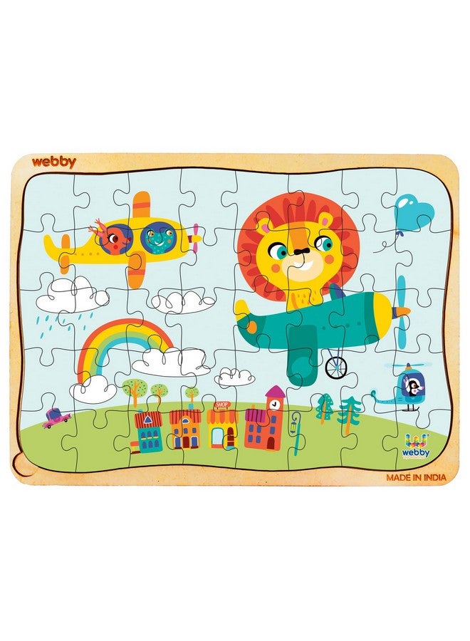 Webby The Kiddy Flight Wooden Jigsaw Puzzle, 40Pcs - Image 1