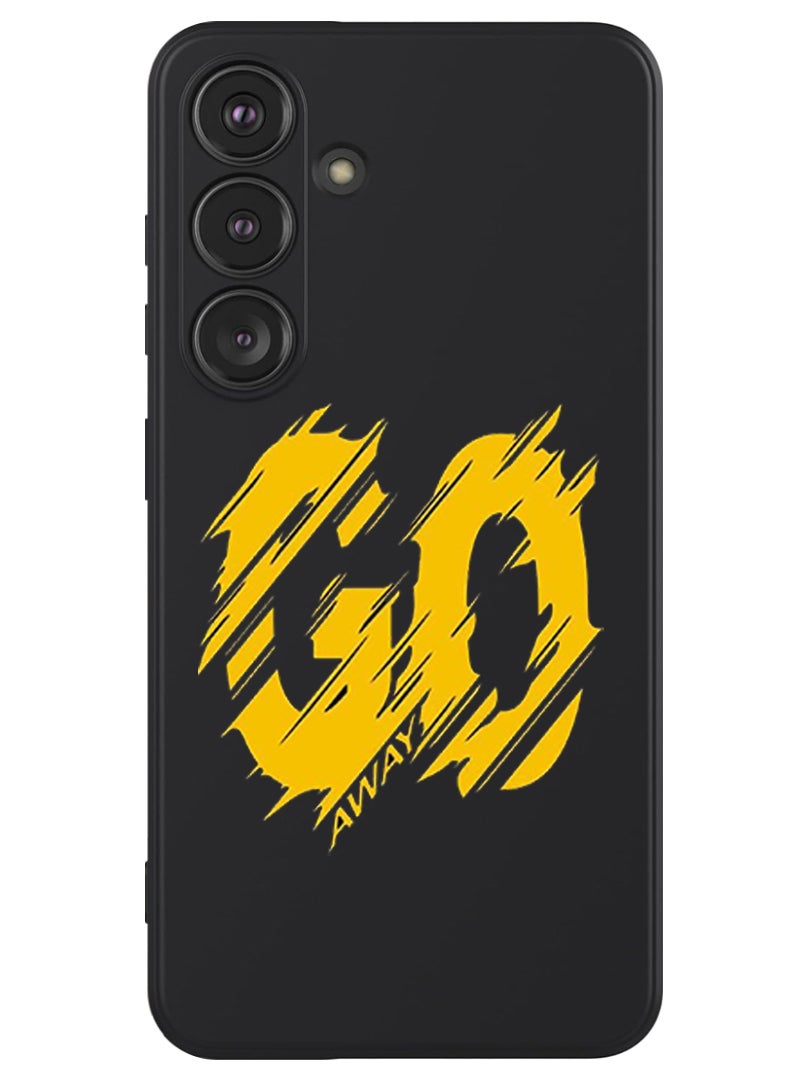 Theodor Protective Slim Fit Case Liquid Silicone Cover with Full Body Protection Anti-Scratch Shockproof Case For Samsung Galaxy S24 (Black) - Go - Image 1