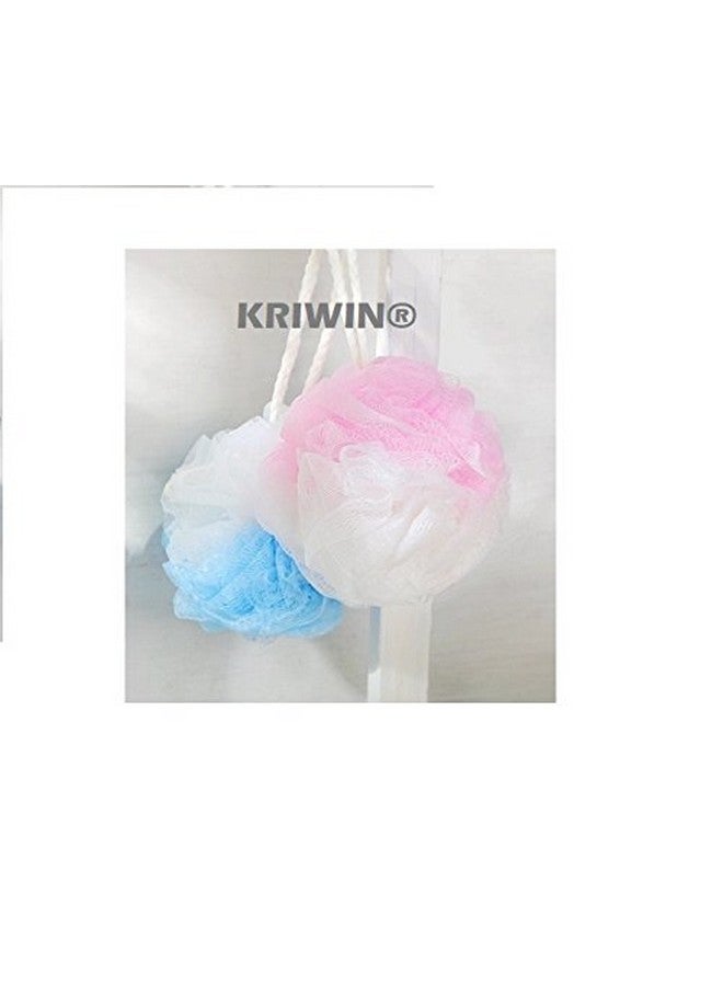 KRIWIN Set of 2 Bath Loofahs(Large Size) 45 grams (Pink & Blue) - Image 3