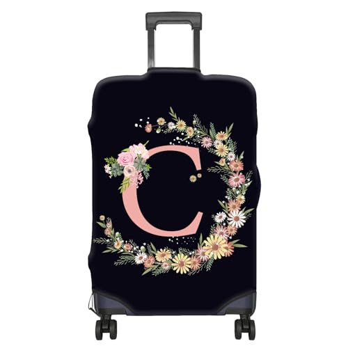 BHAHB Luggage Suitcase Cover Protector Luggage Elastic Washable Baggage Covers Initial Cute Aesthetic for Unisex Women Girls Travel Trip XL3032 inchLetter C - Image 1