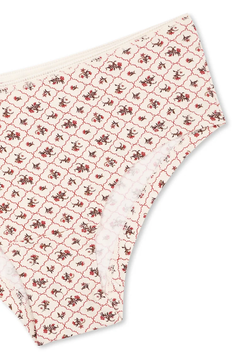 dagi 3 Pack Floral Mid Rise Multicolour Cotton Blend Hipster