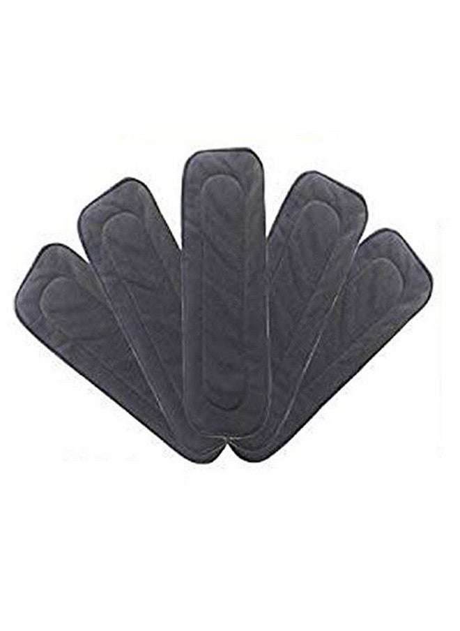 The Little Lookers 5 Layer Bamboo Charcoal Inserts Liners Pads Cloth Diaper Liner Wetfree Reusable Washable Cotton Diaper Nappy Inserts Charcoal Pads For Baby Cloth Diapers (Set Of 5)  - Image 1