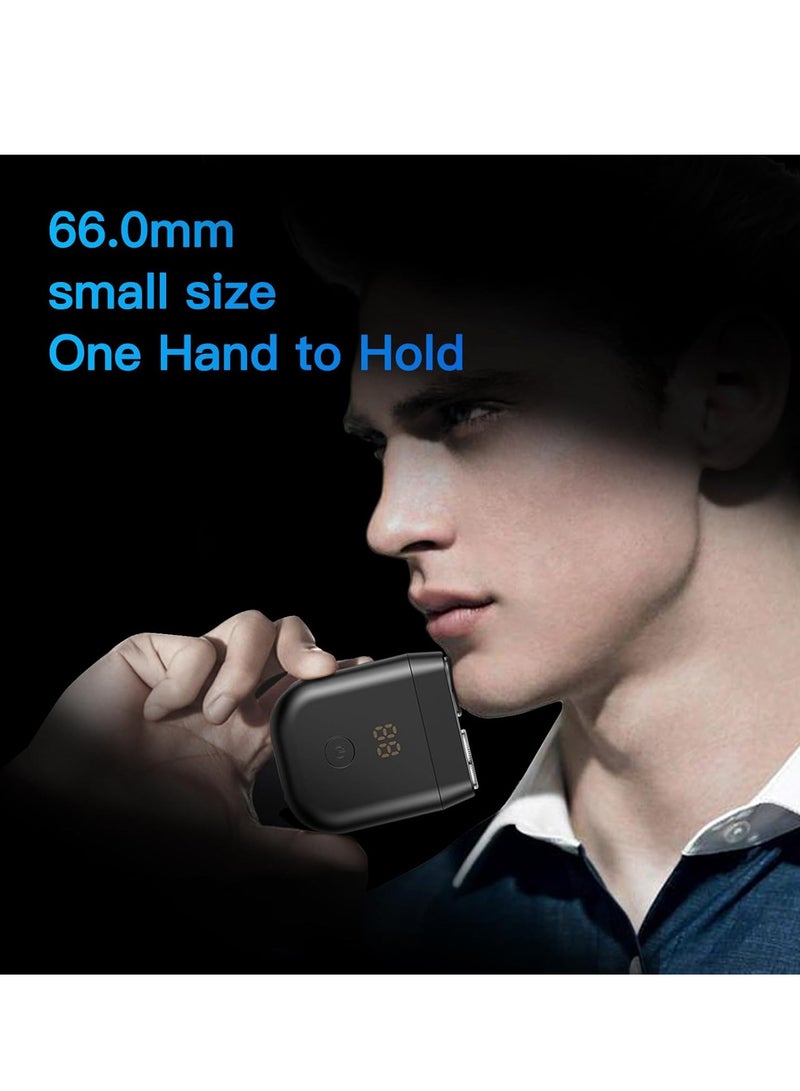 KASTWAVE Electric Travel Razor, Mini Rotary Shaver for Men, Waterproof Pocket Size Beard Trimmer, Rechargeable Wet Dry Shaver, Cordless USB C Charging, Close Shave Small Shaver, Portable Razor - Image 3