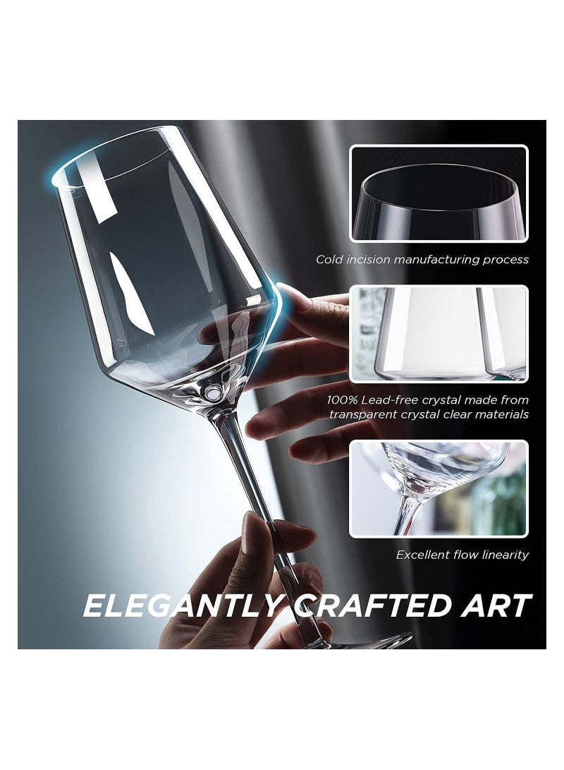 1.5 L Wine Aerator Decanter and Carafe with 4 Red Wine Glasses - Image 2