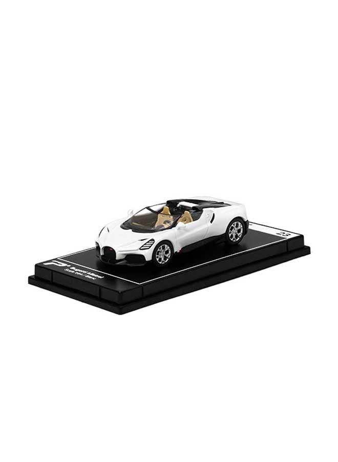 PosterCars بوستر كارس - سيارة بوجاتي ميسترال بمقياس 1:64 (أبيض) مجموعة هايبركار ليغ - Image 1