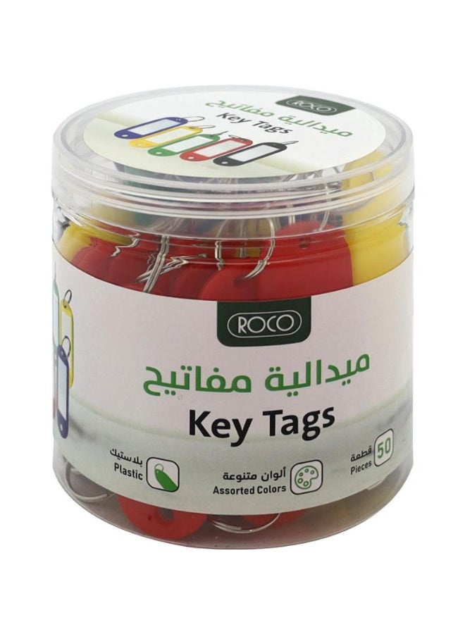 ROCO 50 Piece Key Tags Multicolour