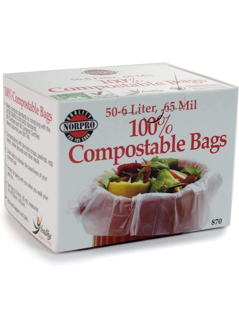 Norpro Norpro 100 Compostable Bags 50 Count 870  Grey 