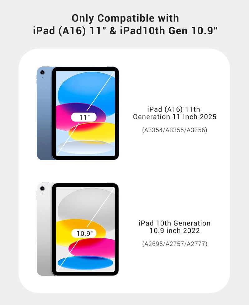 CoBak Case for iPad (A16) 11th Generation 11 Inch 2025, iPad 10th Generation Case 10.9 Inch 2022 - Protective Cover with Multi-Angle Includes Portrait Stand, Pencil Holder and Auto Wake/Sleep- Blue - Image 2