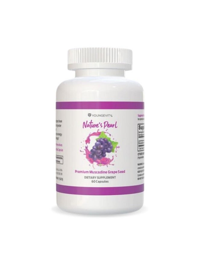 youngevity Youngevity Premium Muscadine Grape Seed - 650 mg - Nature's Pearl Antioxidant Superfood - Rich in Resveratrol, Ellagic-Acid, Quercetin, Anthocyandins, and More - 60 Servings  - Image 1