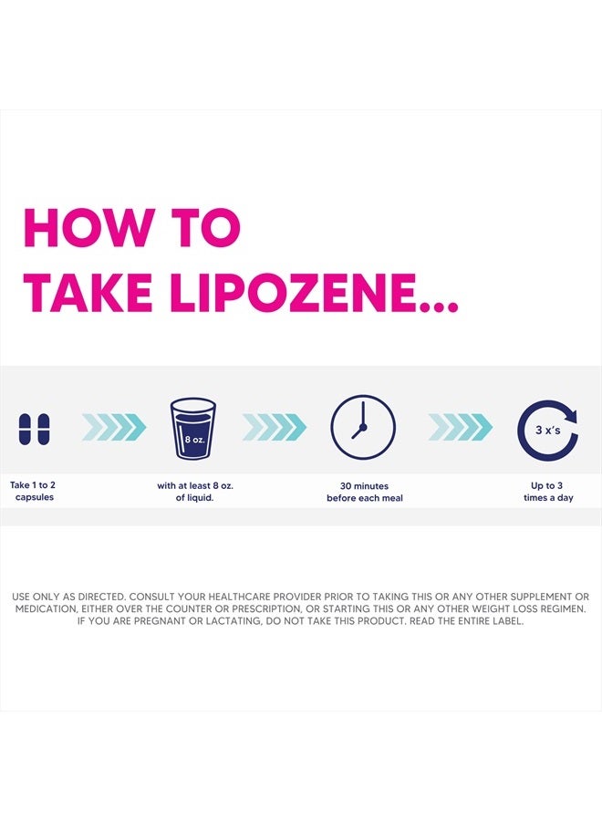 Lipozene MEGA Bottle - 120 Capsules, Making it Our Largest Size Available - Appetite Suppressant - Image 4