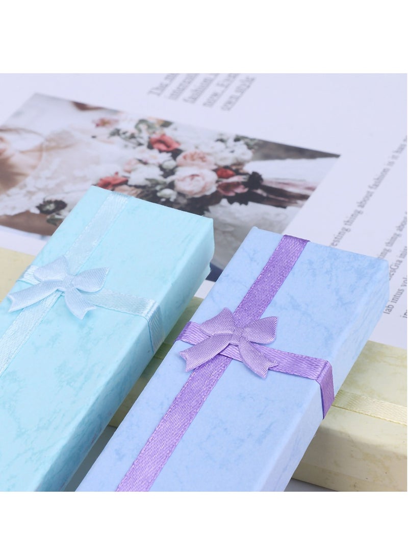 KASTWAVE Gift Box Paper Jewelry Gift Box Necklace Bracelet Gift Box Wedding Proposal Engagement Graduation Holiday Birthday Party Gift Box (24 Pieces 8.27 x 1.57 x 0.78 Inch Multicolor) - Image 3