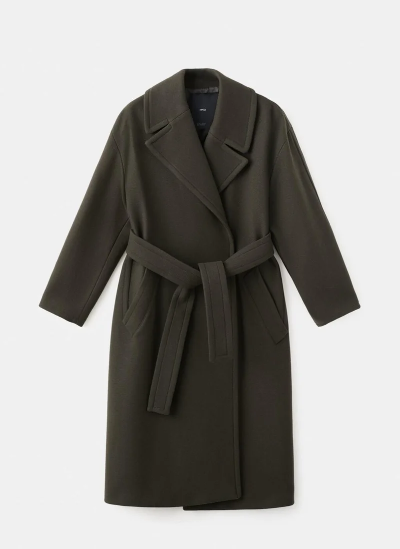 Mango  Manteco wool coat with belt for Women | Best Price UAE