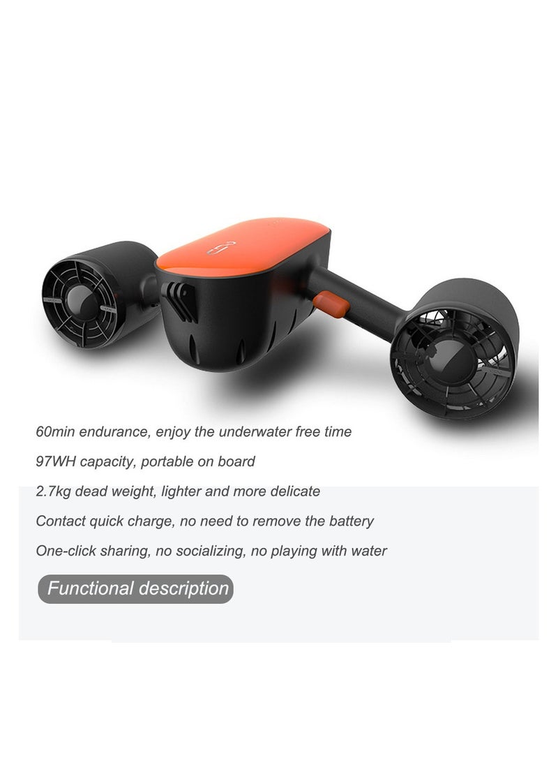 G GENEINNO Underwater Scooter with 2-Speed and Action Camera Mount for Water Sea Sports Swimming Pool & Diving Surfboard Snorkeling(S2 Scooter)  - Image 5