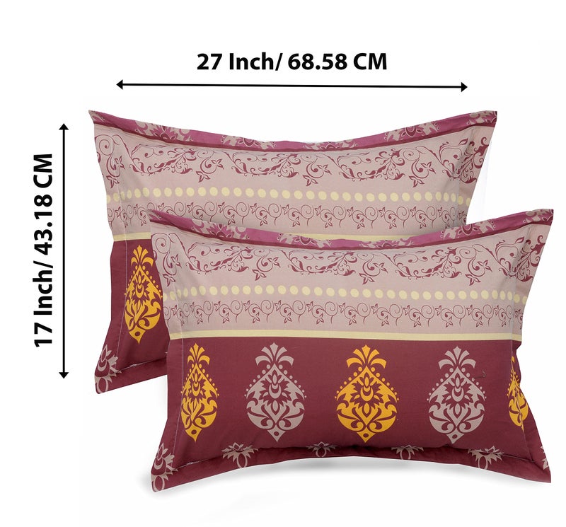DAKSH 180TC Fitted 100% Cotton Premium Printed King Size BedSheet, Multicolor (72x78 Inches) with 2 Pillow Covers - Image 3