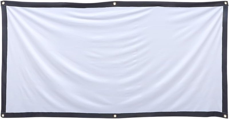 VILLCASE 9 Anti-Crease Black White Front Rear Projection with Hooks and Rope for Home Theater Camping Classroom - Image 1