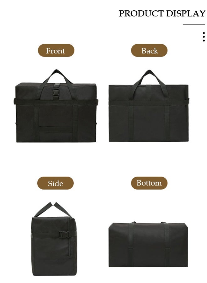 DUNISO Duffle Bag for Travel,Traveling Storage Bag,Large Moving Bag with Zippers & Carrying Handles Heavy Duty Oxford Storage Bag Collapsible Reusable Bag for Books Quilt Toys Dorm College Moving Camping Hiking - Image 5